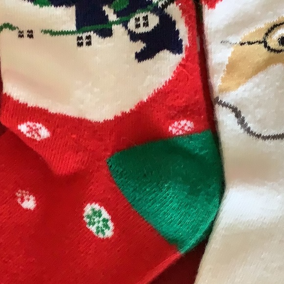 Three Pair Christmas Socks-Santa, Snowman, Snowflake - Picture 4 of 8